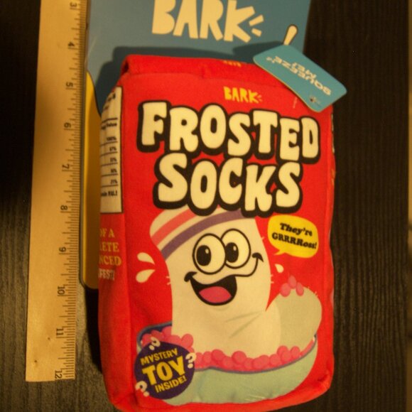 Bark Frosted Socks Toy in Red and Blue - Picture 2 of 6
